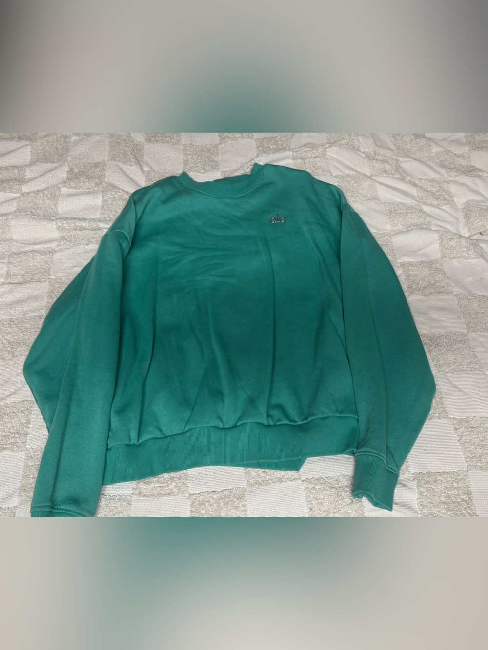 ALO Yoga Teal Crewneck Sweatshirt